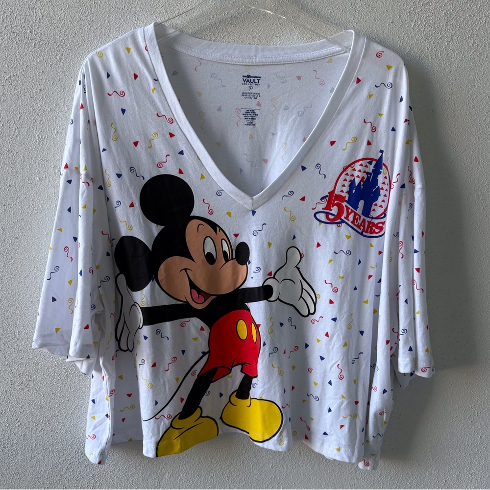 Disney Women's Mickey Mouse White Tee